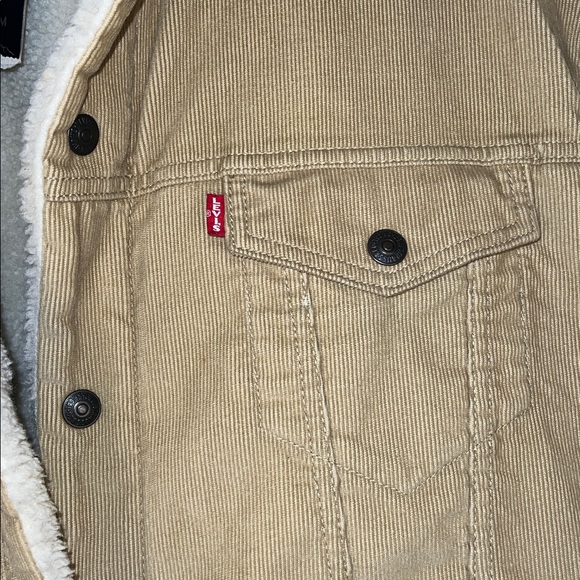 Levi's Men's Beige Sherpa Collar Jacket - Picture 3 of 9